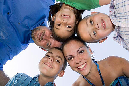 Smiling family